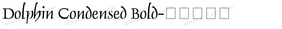 Dolphin Condensed Bold字体转换